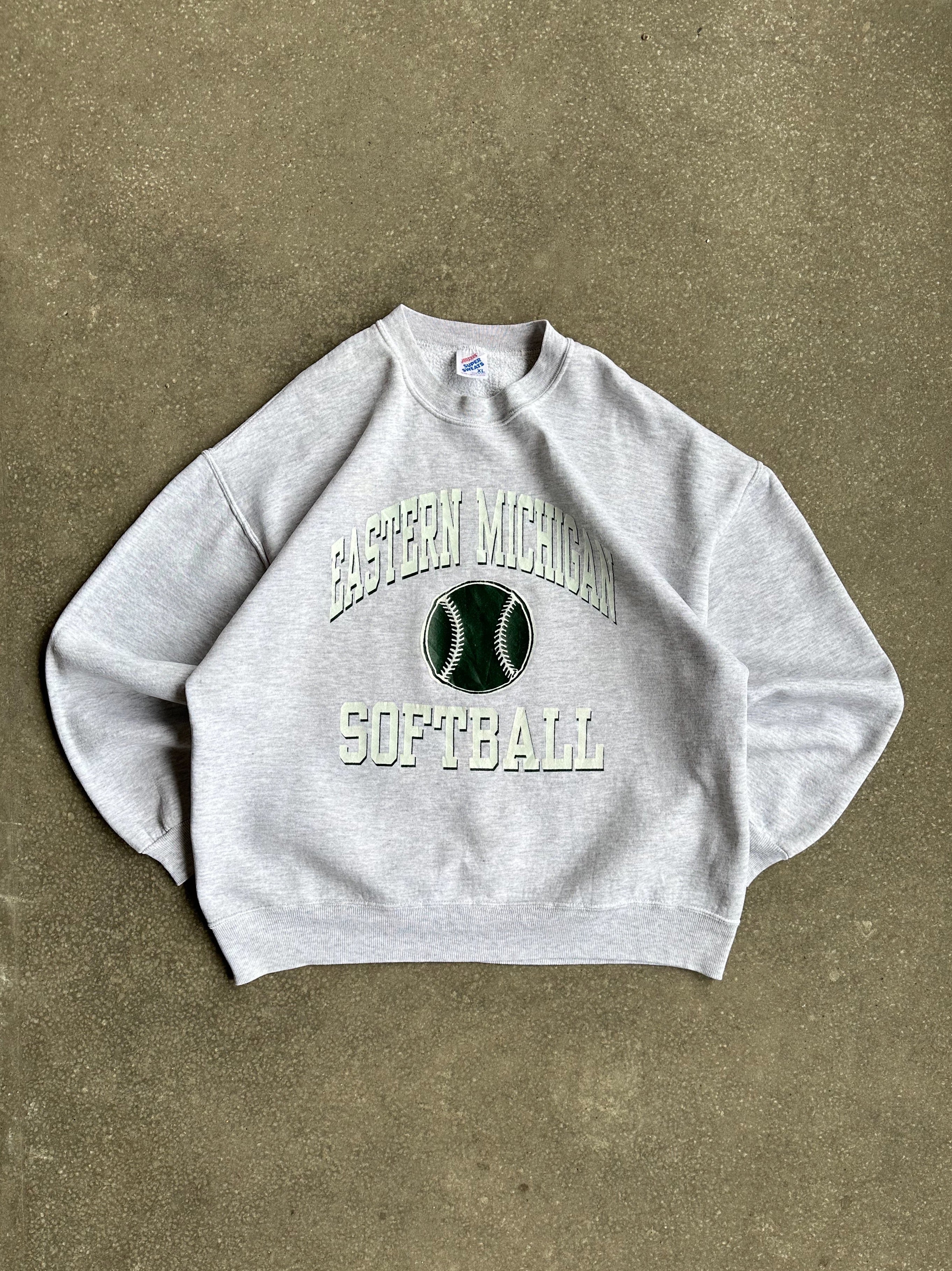 Vintage Made in USA Eastern Michigan Softball Crewneck - Medium/Large