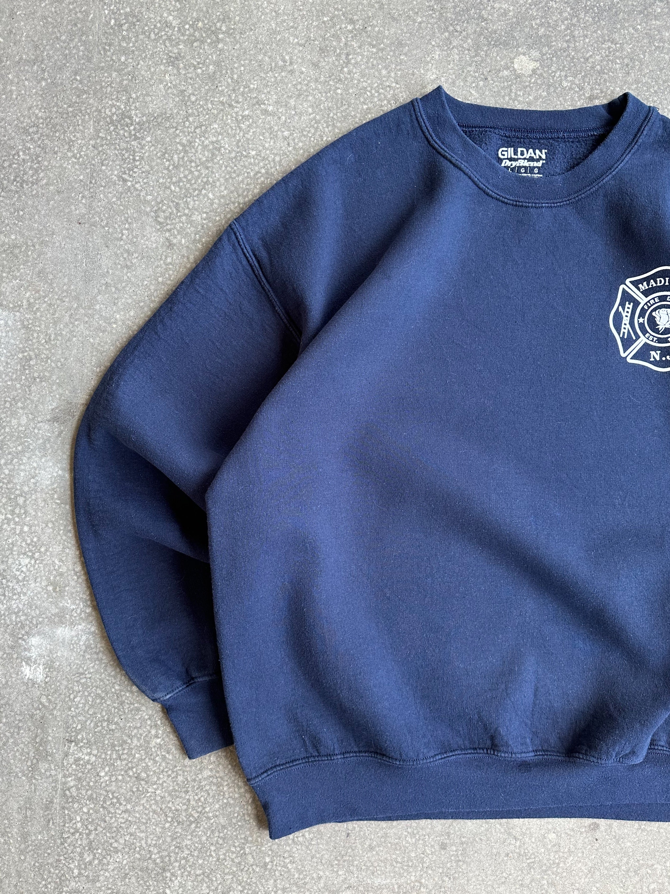 Vintage Gildan Madison Fire Department Crewneck - Medium/Large