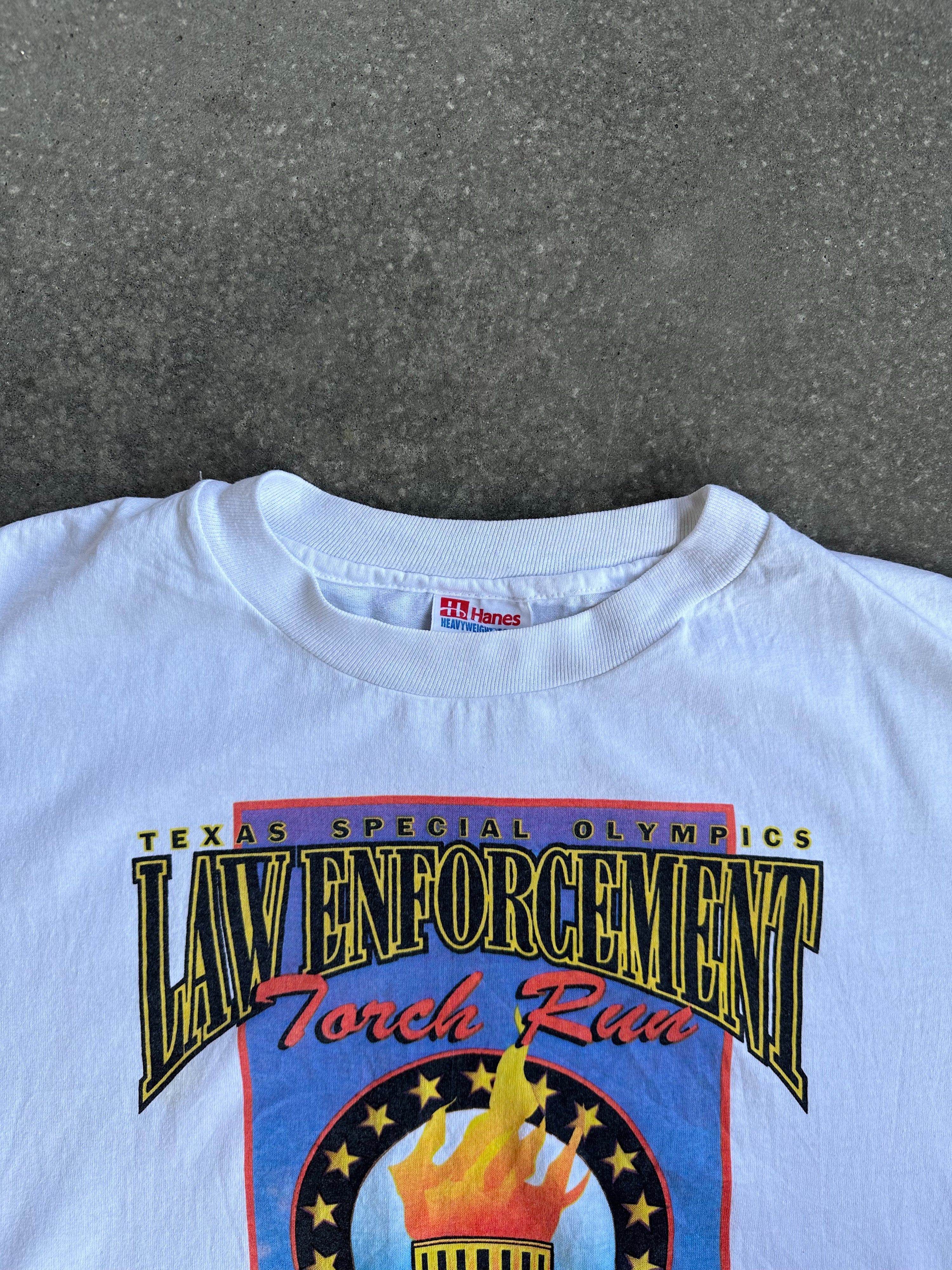 Vintage 1996 Single Stitch Texas Torch Run Tee - Extra Large