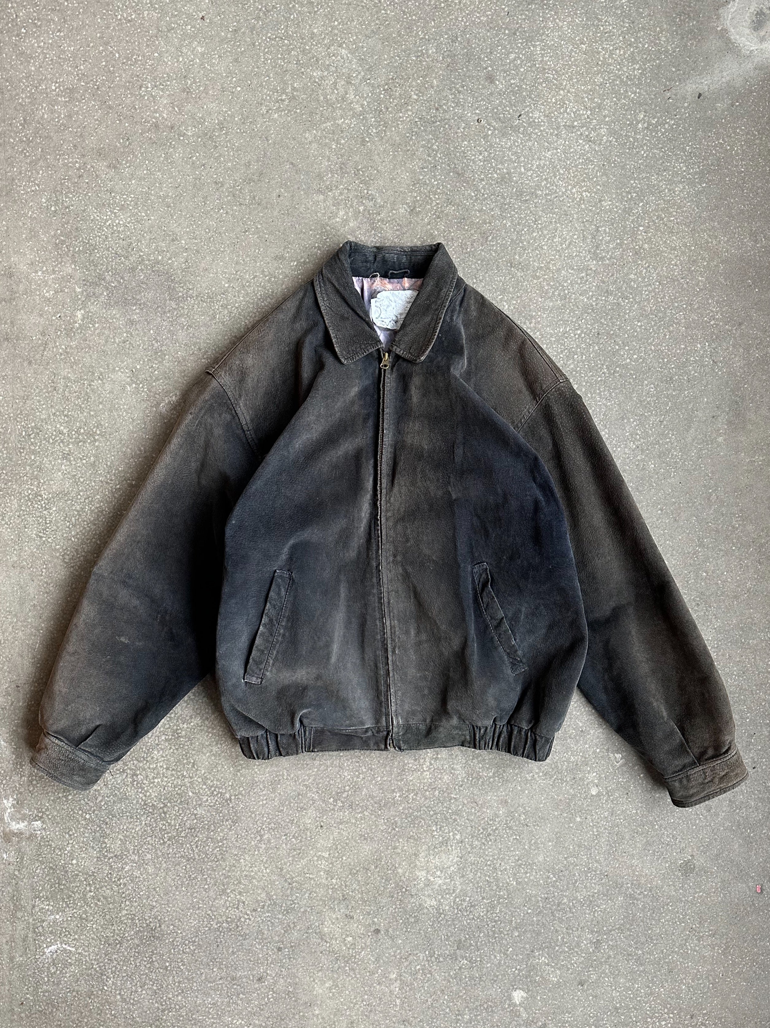 Vintage 100% Suede Leather Jacket - Large