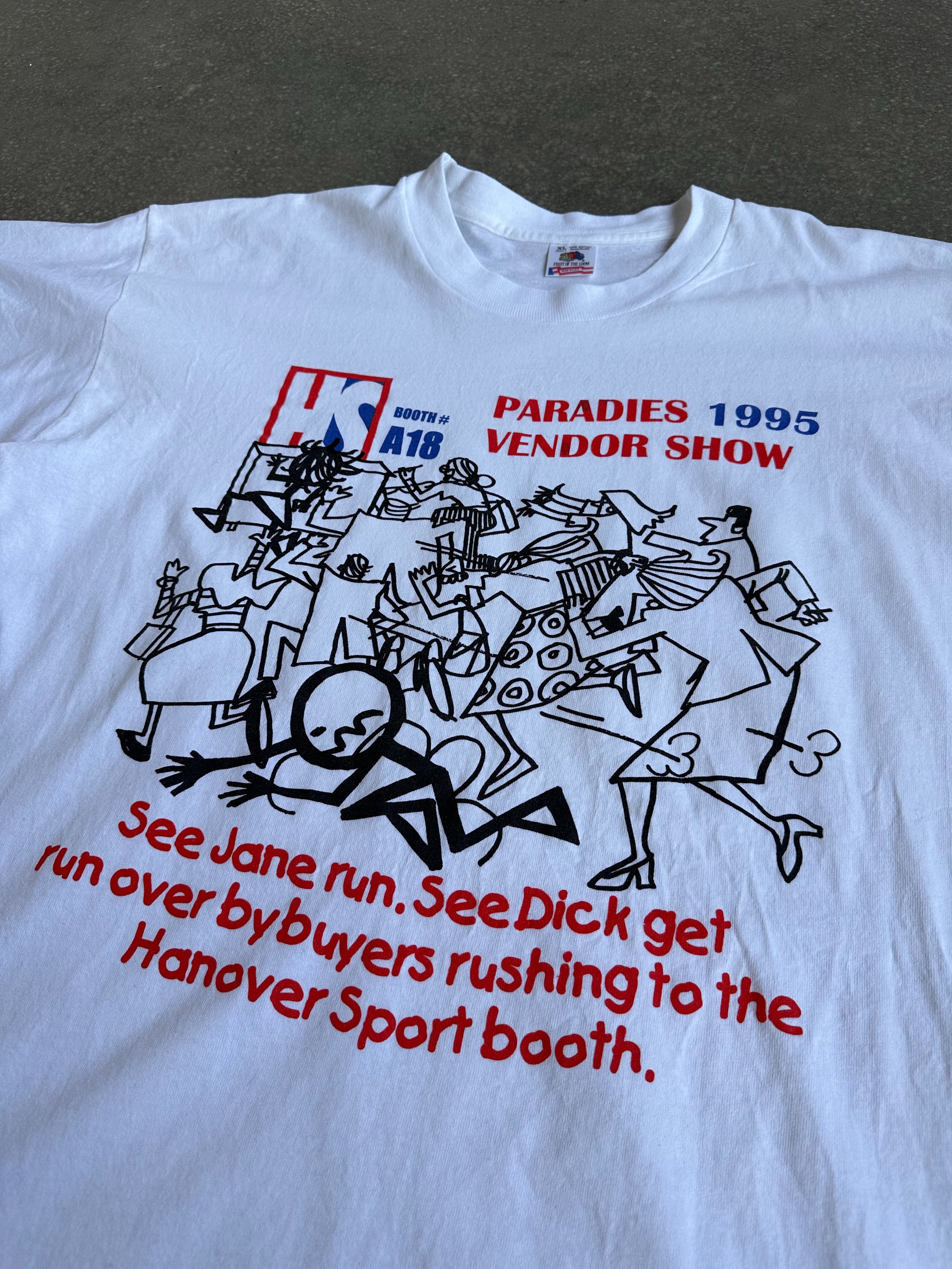 Vintage 1995 Made in USA Single Stitch Paradies Vendor Show Tee - Extra Large