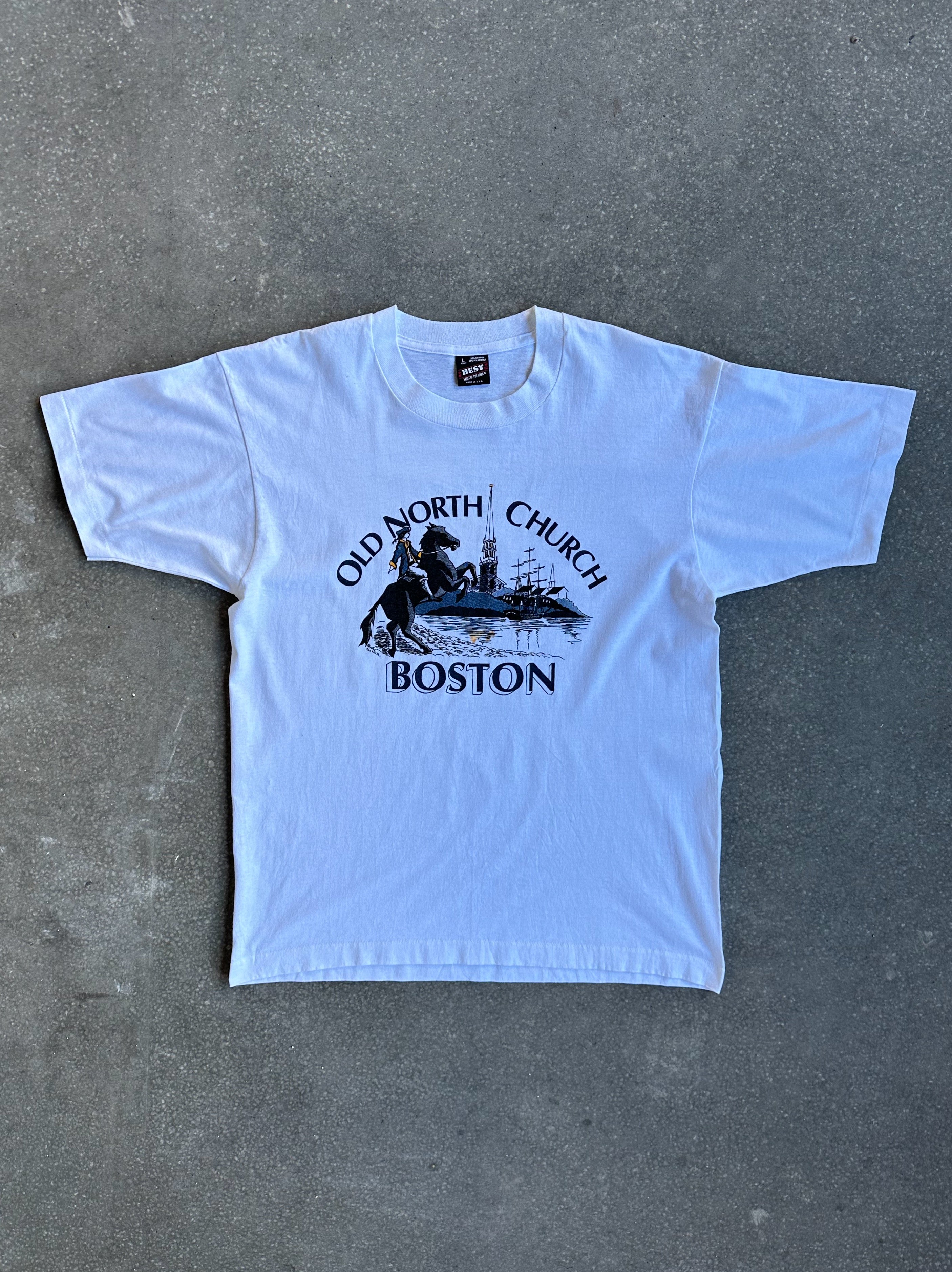 Vintage Made in USA Single Stitch Boston Tee - Large